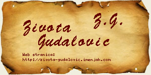 Života Gudalović vizit kartica